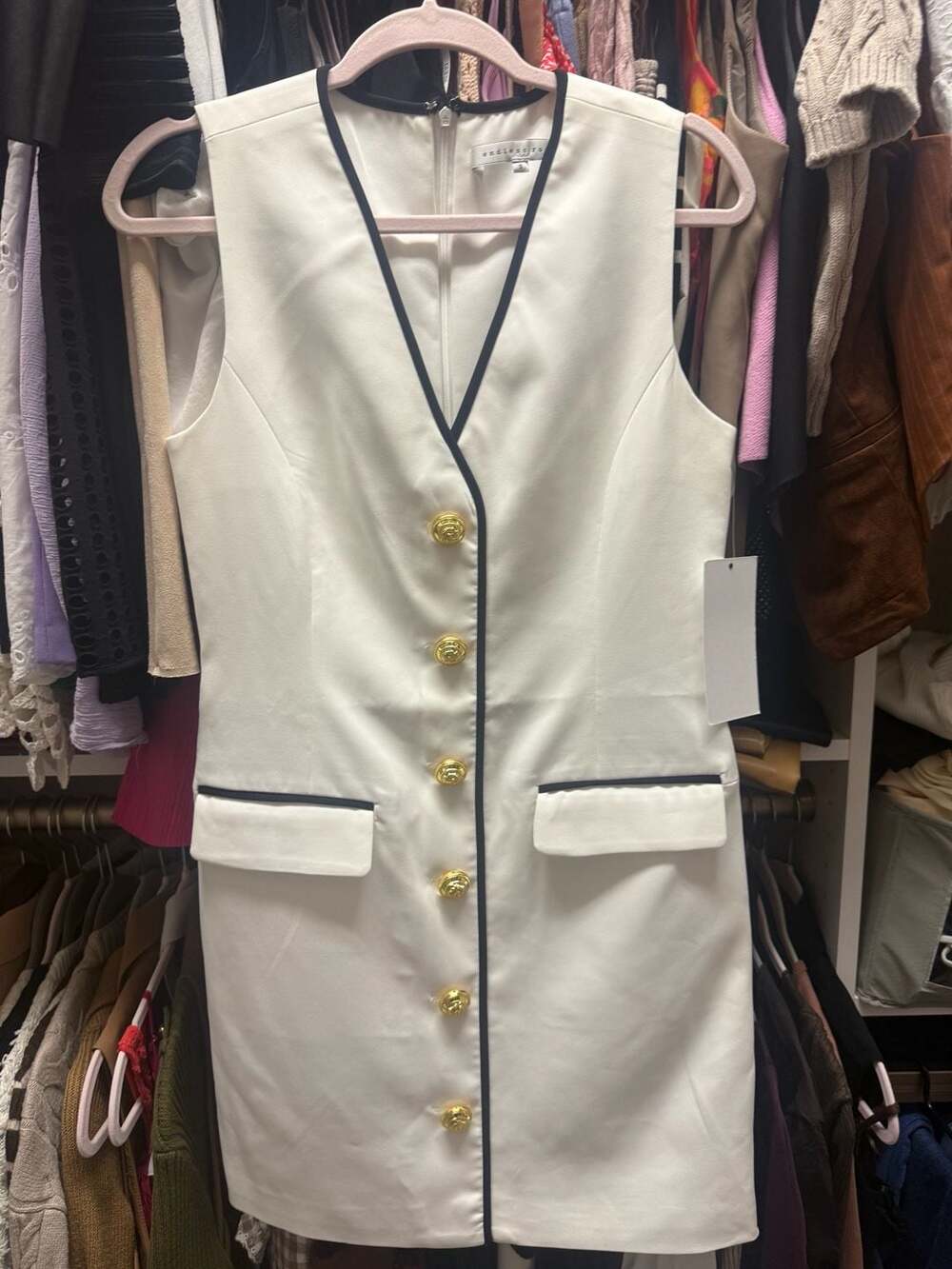 Endless Rose Sleeveless Button Front Minidress (Women)